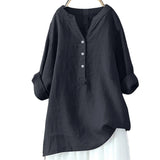 Women's 3-5XL Blouse Fashion Designer Long-Sleeve Tops (Plus Size)