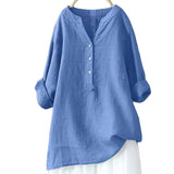 Women's 3-5XL Blouse Fashion Designer Long-Sleeve Tops (Plus Size)
