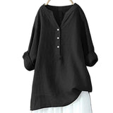 Women's 3-5XL Blouse Fashion Designer Long-Sleeve Tops (Plus Size)