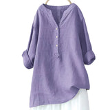 Women's 3-5XL Blouse Fashion Designer Long-Sleeve Tops (Plus Size)