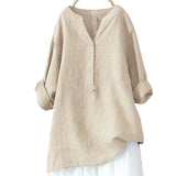 Women's 3-5XL Blouse Fashion Designer Long-Sleeve Tops (Plus Size)
