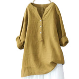Women's 3-5XL Blouse Fashion Designer Long-Sleeve Tops (Plus Size)