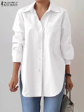 Women's 3-5XL Fashion Designer Shirt Long-Sleeve Tops (Plus Size)