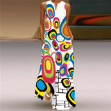 Women's 3-5XL Fashion Designer Sundress Retro Print Long Dresses (Plus Size)