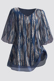Women's 3-5XL Fashion Designer Tops Blouse T-Shirts (Plus Size)