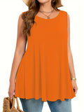 Women's 3-6XL Ruffle Blouse Fashion Designer Singlets (Plus Size)-Women's Fashion Designer Long-Sleeve Tops-Orange-Women&#x27;s fashion designer plus size clothes