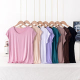 Women's 3-8XL Modal Fashion Designer Blouse T-Shirts (Plus Size)-Women's Tops Fashion Designer Plus Size T-Shirts / Blouses