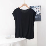 Women's 3-8XL Modal Fashion Designer Blouse T-Shirts (Plus Size)-Women's Tops Fashion Designer Plus Size T-Shirts / Blouses