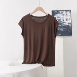 Women's 3-8XL Modal Fashion Designer Blouse T-Shirts (Plus Size)-Women's Tops Fashion Designer Plus Size T-Shirts / Blouses