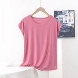 Women's 3-8XL Modal Fashion Designer Blouse T-Shirts (Plus Size)-Women's Tops Fashion Designer Plus Size T-Shirts / Blouses