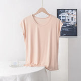Women's 3-8XL Modal Fashion Designer Blouse T-Shirts (Plus Size)-Women's Tops Fashion Designer Plus Size T-Shirts / Blouses