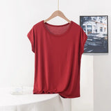 Women's 3-8XL Modal Fashion Designer Blouse T-Shirts (Plus Size)-Women's Tops Fashion Designer Plus Size T-Shirts / Blouses