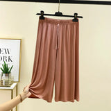 Women's 3/4 Fashion Designer Wide Leg 2-6XL Pants (Plus Size)-Women's Fashion Designer Plus Size Leggings / Pants-khaki-Women&#x27;s fashion designer plus size clothes