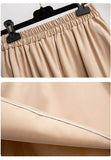 Women's 4-10XL High Waist Fashion Designer Pleated Midi Skirts (Plus Size)
