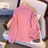 Women's 5-9XL Fashion Designer Blouse Shirts 150kg Long-Sleeve Tops (Plus Size)