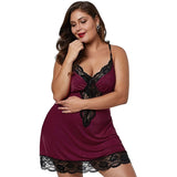 Women's 6-10XL Fashion Designer Satin Lingerie Short Dresses (Plus Size)-Women's Fashion Designer Plus Size Dresses
