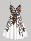 Women's A-Line 2-5XL Fashion Designer Short Dresses (Plus Size)-white-4XL