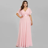Women's A Line Chiffon 1-5XL Fashion Designer Long Dresses (Plus Size)-Women's Fashion Designer Plus Size Dresses