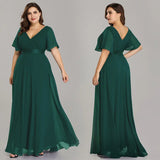 Women's A Line Chiffon 1-5XL Fashion Designer Long Dresses (Plus Size)-Women's Fashion Designer Plus Size Dresses