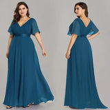Women's A Line Chiffon 1-5XL Fashion Designer Long Dresses (Plus Size)-Women's Fashion Designer Plus Size Dresses