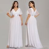 Women's A Line Chiffon 1-5XL Fashion Designer Long Dresses (Plus Size)-Women's Fashion Designer Plus Size Dresses