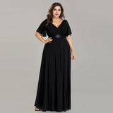 Women's A Line Chiffon 1-5XL Fashion Designer Long Dresses (Plus Size)-Women's Fashion Designer Plus Size Dresses