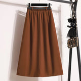 Women's A Line Fashion Designer 1-5XL Midi Skirts (Plus Size)-Women's Fashion Designer Plus Size Skirts-International Women's Clothing