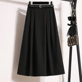 Women's A Line Fashion Designer 1-5XL Midi Skirts (Plus Size)-Women's Fashion Designer Plus Size Skirts-International Women's Clothing
