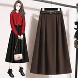 Women's A Line Fashion Designer 1-5XL Midi Skirts (Plus Size)-Women's Fashion Designer Plus Size Skirts-International Women's Clothing