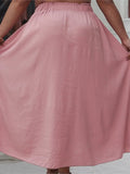 Women's A line Fashion Designer High Waisted Long Skirts (Plus Size)