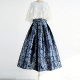 Women's A-line S-2XL Fashion Designer Jacquard Skirts (Midi)-Women's Fashion Designer Skirts-International Women's Clothing