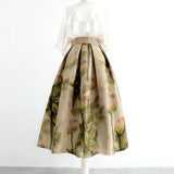 Women's A-line S-2XL Fashion Designer Jacquard Skirts (Midi)-Women's Fashion Designer Skirts-International Women's Clothing