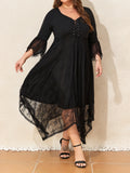 Women's A-Line Mesh Fashion Designer 3-6XL Short Dresses (Plus Size)