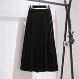 Women's A-Line Pleated 5-9XL Fashion Designer Midi Skirts (Plus Size)
