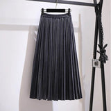 Women's A-Line Pleated 5-9XL Fashion Designer Midi Skirts (Plus Size)