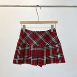 Women's A Line Pleated Plaid Fashion Designer XS-XL Mini Skirts (Short)