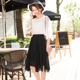 Women's A Line Pleated S-L Fashion Designer Harajuku Skirts (Midi)