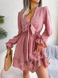Women's A Line Ruffled Fashion Designer S-XL Mini Dresses (Short)