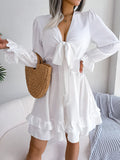 Women's A Line Ruffled Fashion Designer S-XL Mini Dresses (Short)