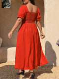 Women's A-line Split Corset 1-4XL Fashion Designer Long Dresses (Plus Size)