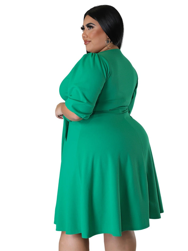 CITY CHIC | Women's Plus Size Sassy V Dress - emerald - 12 Plus