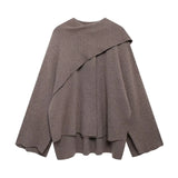 Women's Asymmetrical S-L Knitted Tops Fashion Designer Jerseys-Women's Fashion Designer Jerseys Tops-Women&#x27;s fashion designer plus size clothes