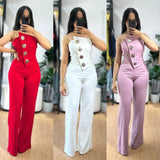 Women's Asymmetrical Fashion Designer Off Shoulders Jumpsuits-Women's Fashion Designer Rompers / Jumpsuits