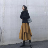 Women's Asymmetrical Layered Fashion Designer Skirts (Midi)-Women's Fashion Designer Plus Size Skirts