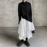 Women's Asymmetrical Layered Fashion Designer Skirts (Midi)