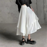 Women's Asymmetrical Layered Fashion Designer Skirts (Midi)