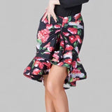 Women's Asymmetrical Ruffle Mermaid S-XL Fashion Designer Skirts (Midi)