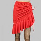 Women's Asymmetrical Ruffle Mermaid S-XL Fashion Designer Skirts (Midi)-Women's Fashion Designer Skirts-International Women's Clothing