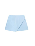 Women's Asymmetrical Wide Leg Shorts Fashion Designer Mini Skirts (Short)