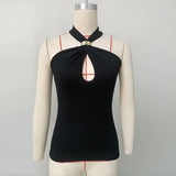 Women's Crop Top Halter Fashion Designer Backless S-L Singlets-Women's Tops Fashion Designer Singlets-Women's fashion designer plus size clothes